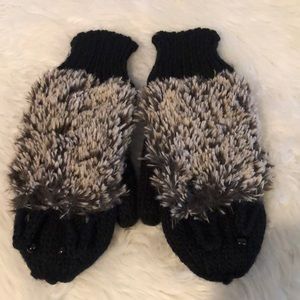 Hedgehog Knit Mittens